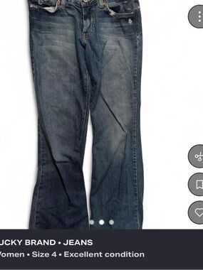 Lucky Brand Blue Denim Jeans with Contrast Stitching